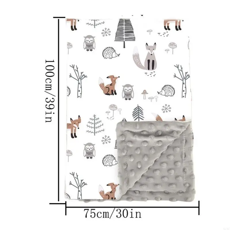 A5YC بطانيات استقبال الرضع رمي لحاف صغير لرياض الأطفال للبنين والبنات 100x75 سم