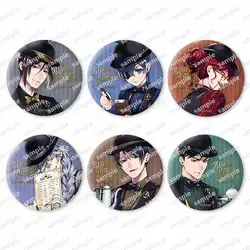 Anime Black Butler Sebastian Michaelis Metal Badge Button Ciel Phantomhive Medal Brooch Pin Cosplay Clothing Docor Toys Gifts