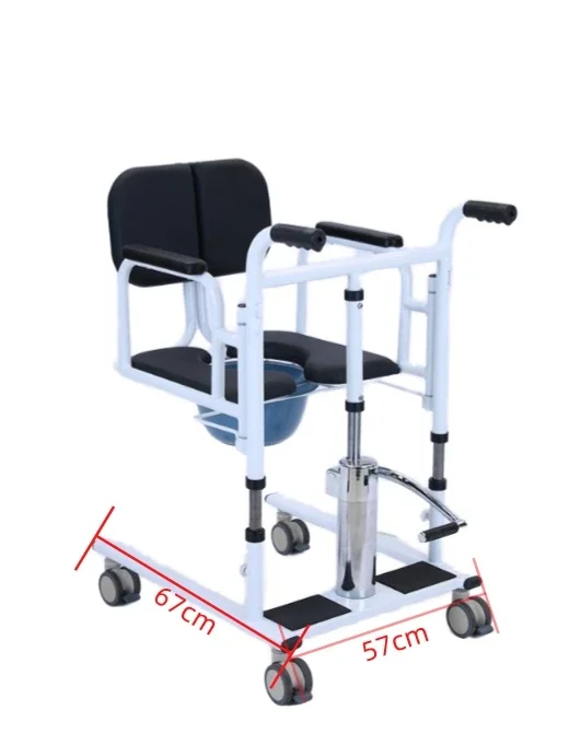 Manual folding and removable lift chair Wheelchair Shower chair Toilet Toilet Patient transfer chair