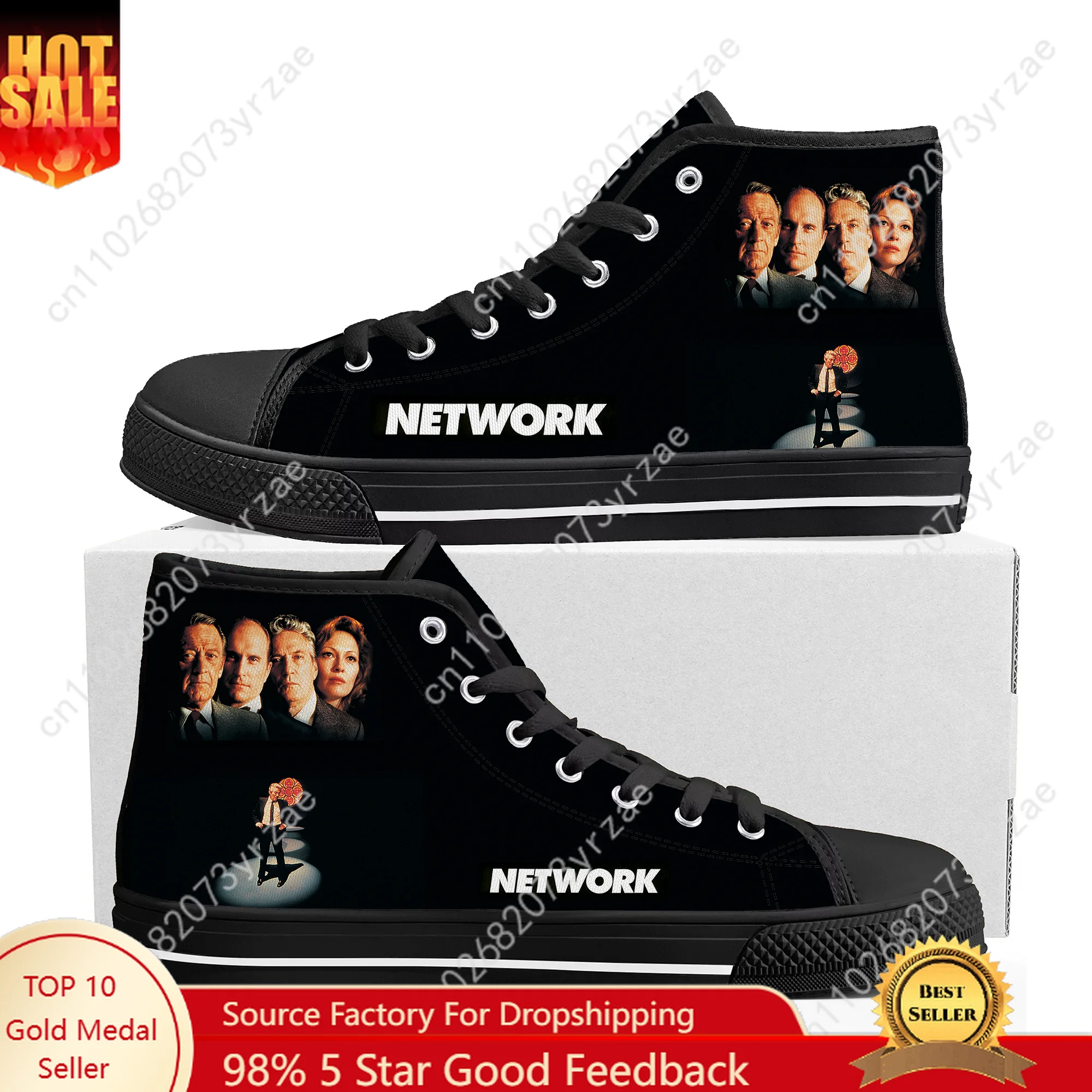

Network High Top Sneakers Mens Womens Teenager High Quality Fashion Trend Canvas Sneaker Built Casual Couple Custom Made Shoe