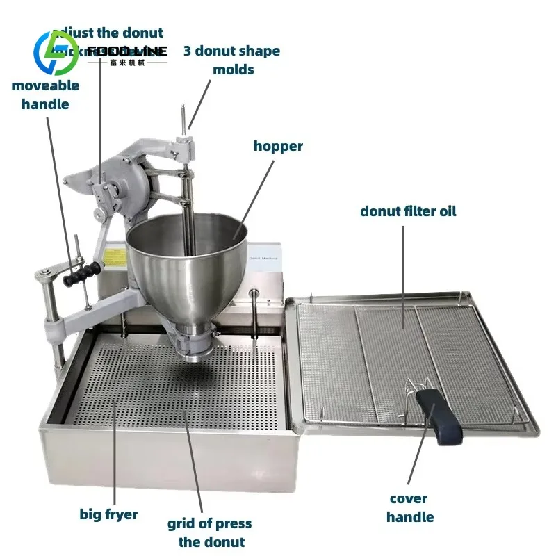 Customized Factory Price Electric Gas Mochi Donut Making Machine Fryer Donut Maker Machine