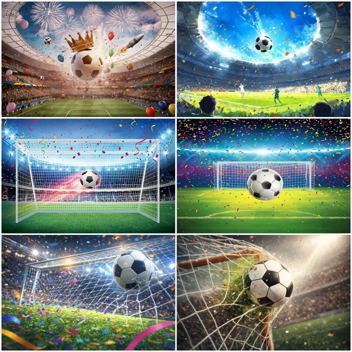 

Football Sports Theme Birthday Party Decoration Background Soccer Field Photography Backdrop Poster Boy Champion Banner Gifts