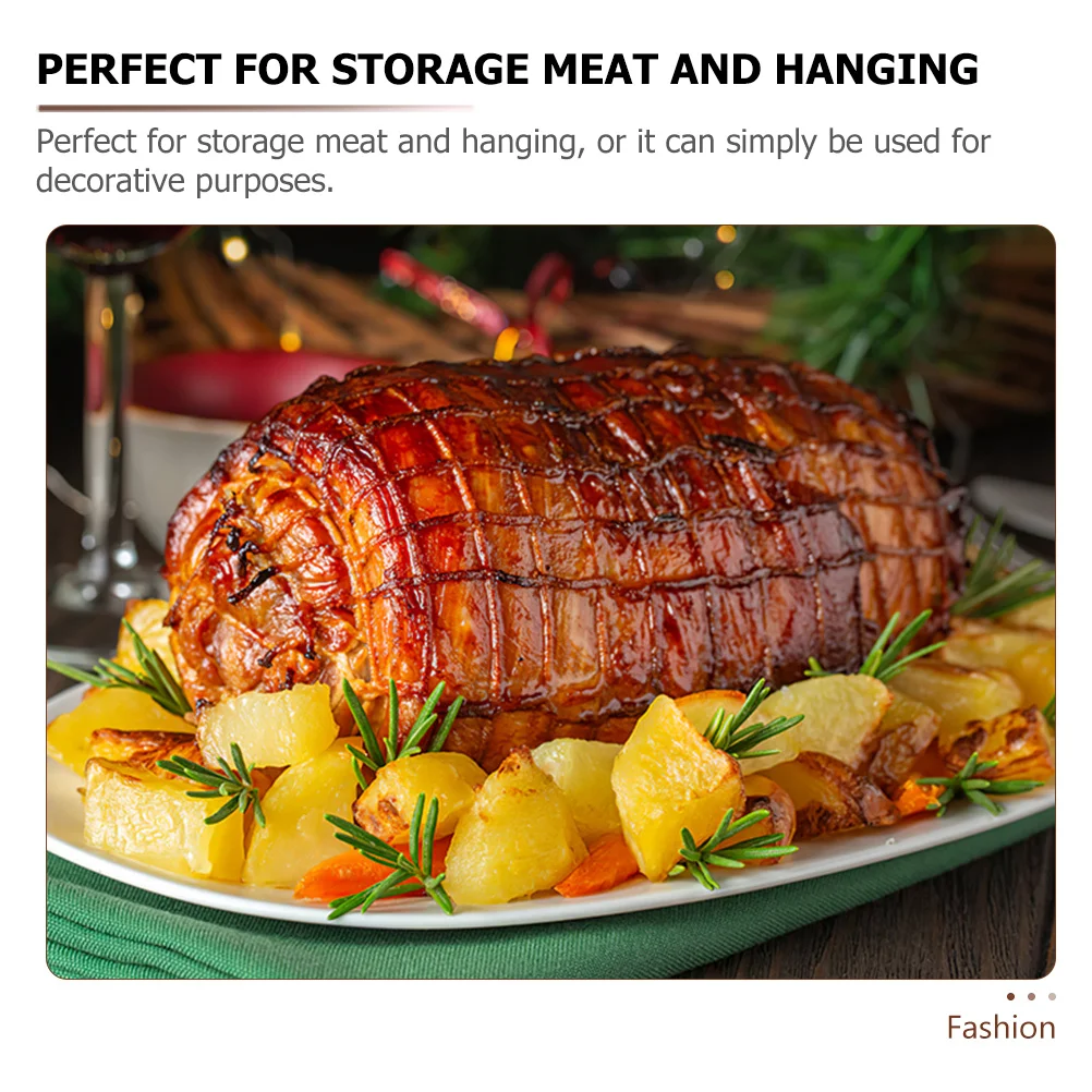 

3 Rolls Sausage Netting Meat Packaging Tool for Smoking Roasting Curing Beef Pork Turkey Chicken Net Bag