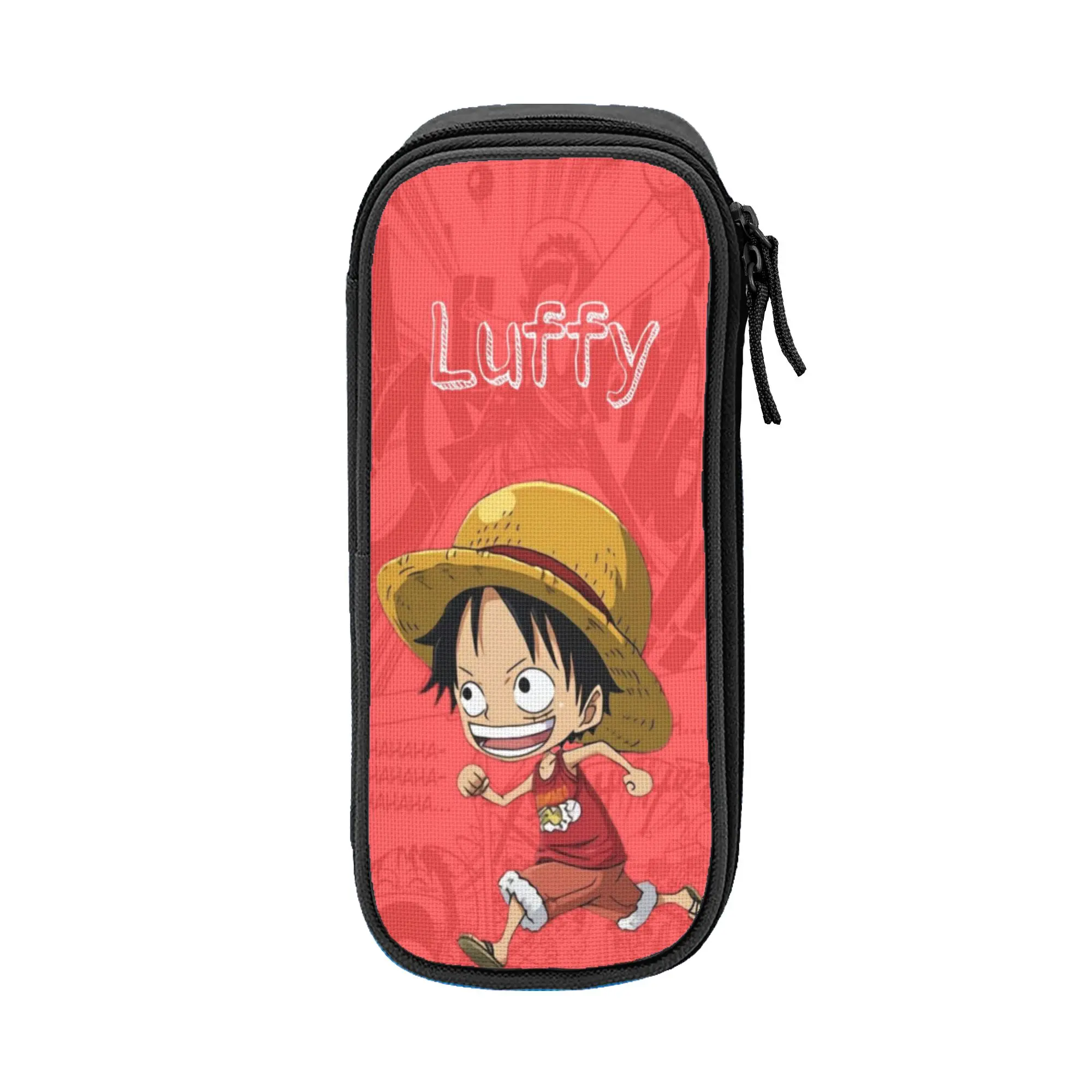 

o-one-piece-e onepiece luffys Pencil Case Double Layer Large-capacity School Accessories Pencilcase Suprise Gift