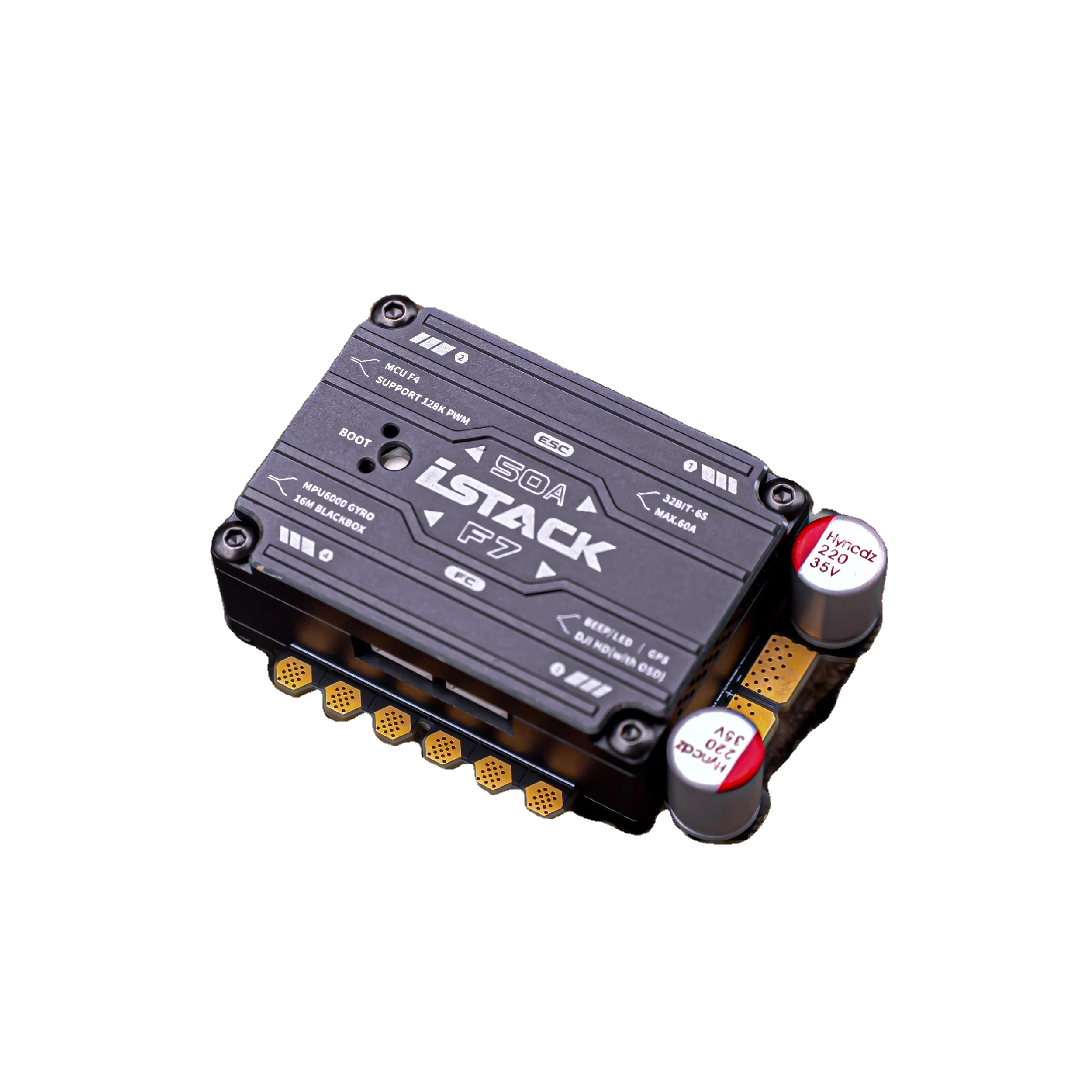 Axisflying Stack 50A+F7 iSTACK Plug and Play F7 Flight Controller MPU6000 50A 4in1 128K ESC 2-6S For FPV Freestyle Racing