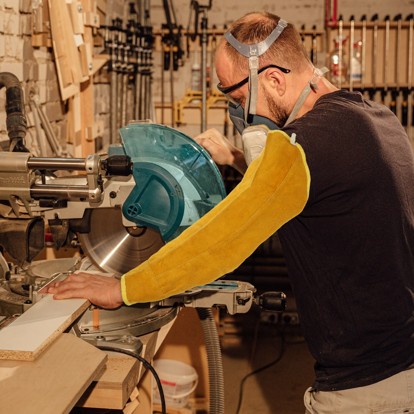 

1 Pair Cowhide Welding Oversleeves Insulation Arm Protection Sleeve Durable Welding Sleeve For Welder Safety Gear