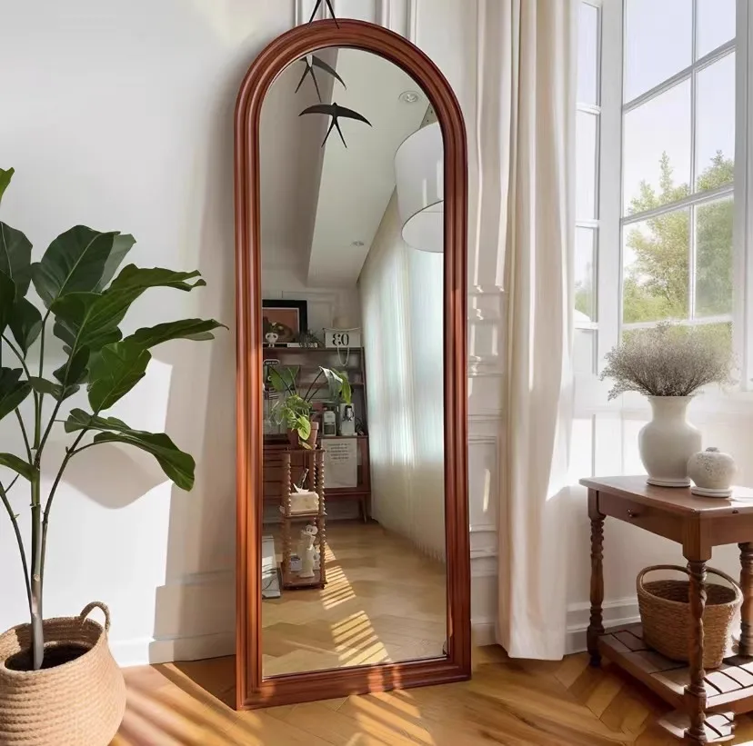 European Home Living Room Decoration Clothing Store Full-Body Mirror Girls' Dormitory High-Definition Dressing Mirror Customized