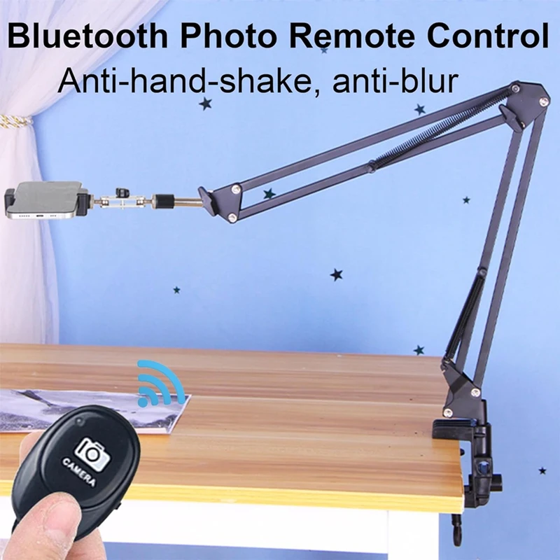 

Phone Holder, Fixed For Shootingand Scanning, Suitable For Desks, Desks,Kitchens, With Clip For Photo Album Scanning
