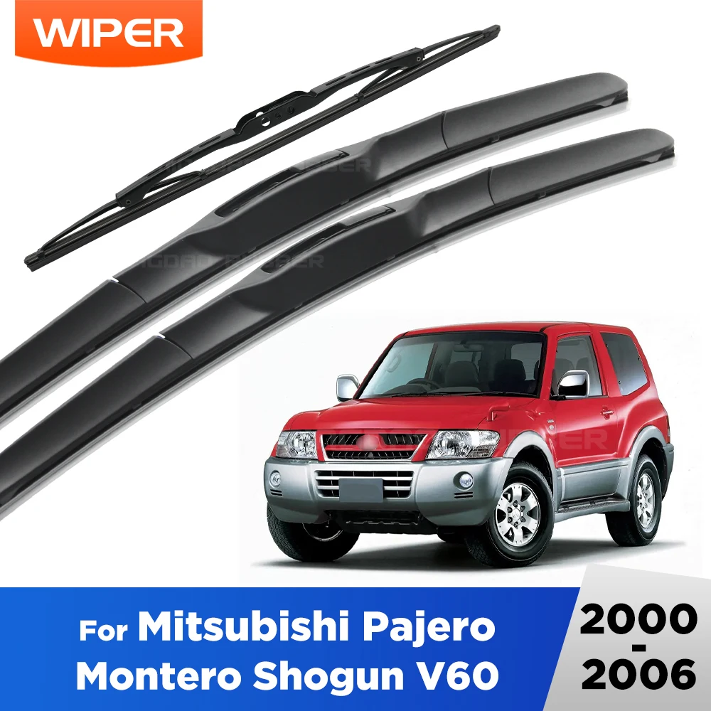 

For Mitsubishi Pajero Montero Shogun V60 2000-2006 Wiper Front & Rear Wiper Blades Windshield Windscreen Window 20"+20"+16"