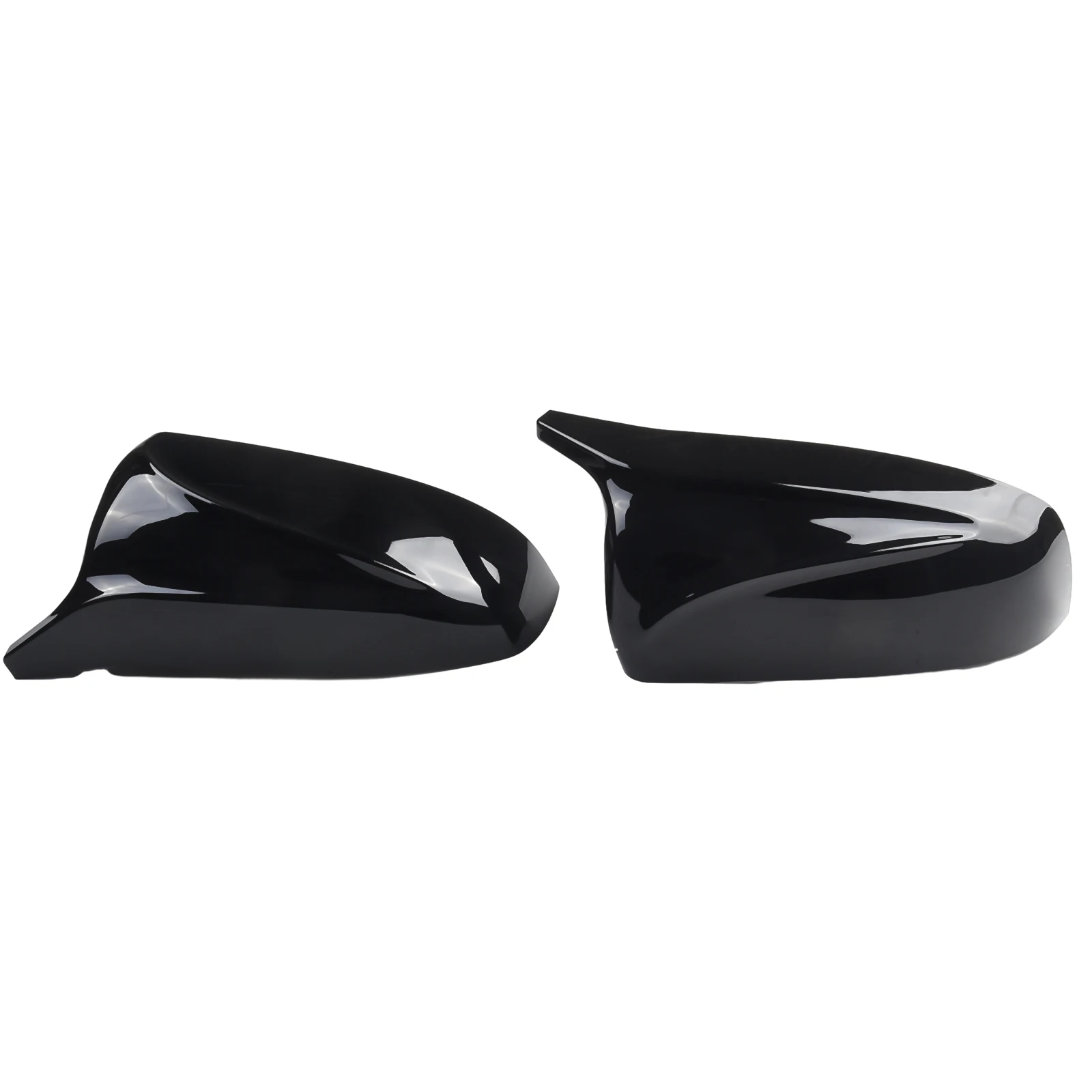 Car View Mirror Cap Cover Exterior Accessories Glossy Black Left And Right Mouldings Plastic Rear View Mirror None
