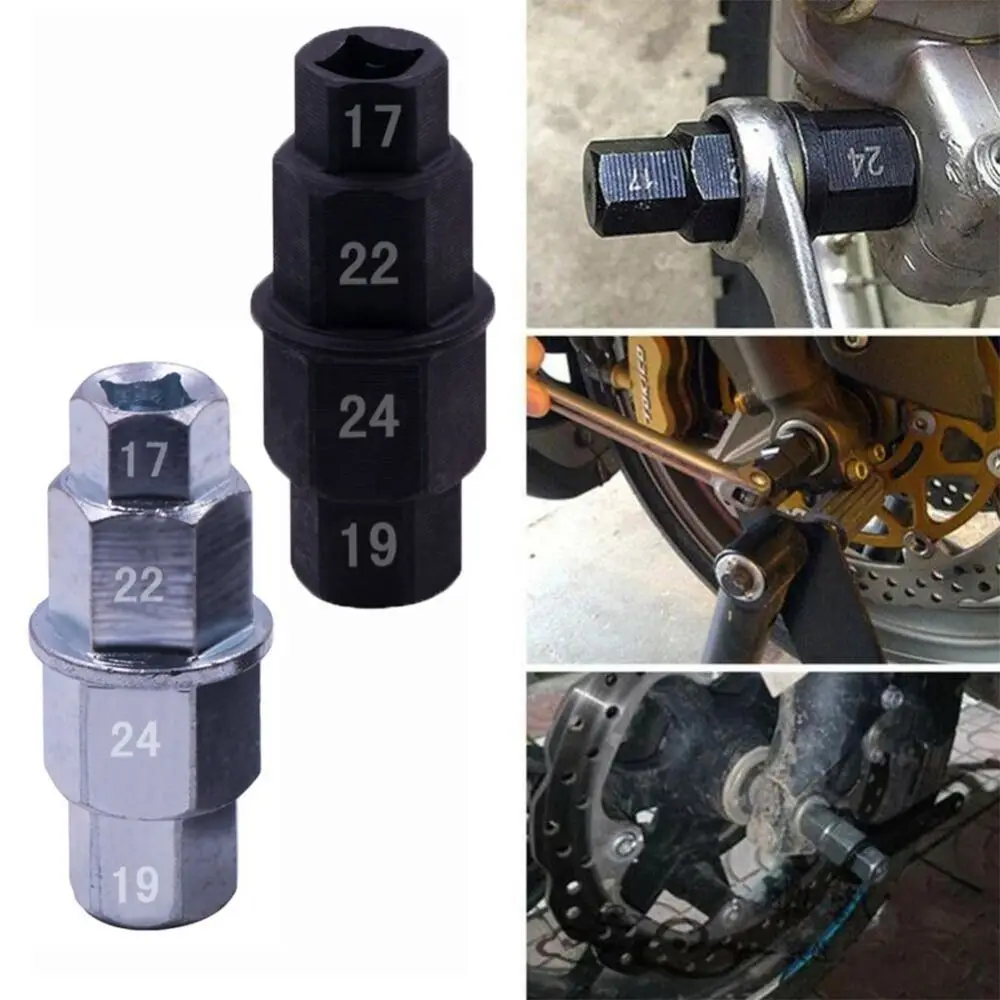 مريحة 4 في 1 عرافة مفتاح 17 19 22 24 مللي متر متعددة الأغراض المحور الأمامي أداة إزالة الصواميل المغزل سائق إزالة #1