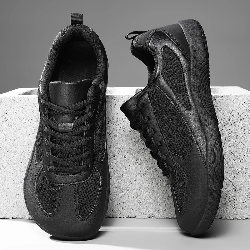 

Plus Size Wide Toe Barefoot Shoes Soft Sole Non-slip Breathable Mesh Outdoor Walking Sneakers for Wide Feet Men Women