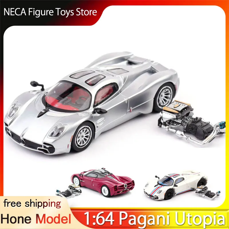 

Модель Hone 1:64 Pagani Utopia с детализированным демонстрационным двигателем из смолы, литая модель гиперкара для коллекционеров, подарок для предзаказа