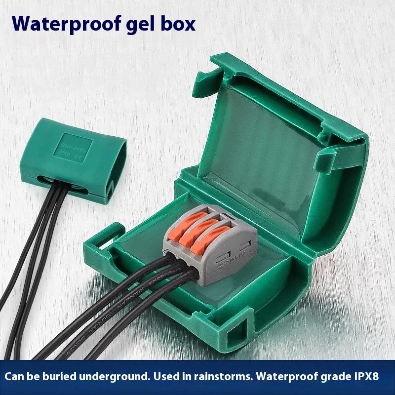 

Mini Waterproof Box Gel Box Waterproof Green Connector for Wiring Terminal Insulation Sealing (disposable)