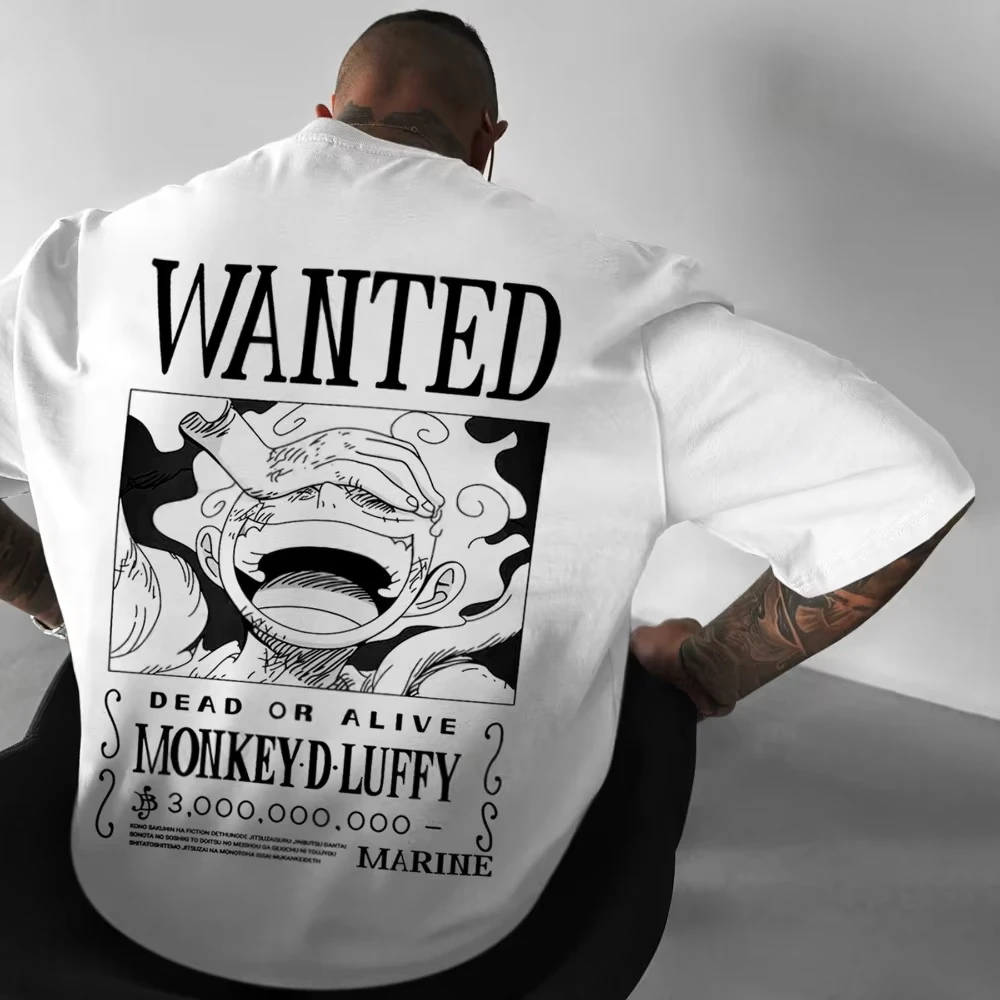 One Piece Luffy Print 2026 New Hot Summer Anime Printed Men and Women T-shirt Casual Top Harajuku Style Streetwear Y2K Tee Tops