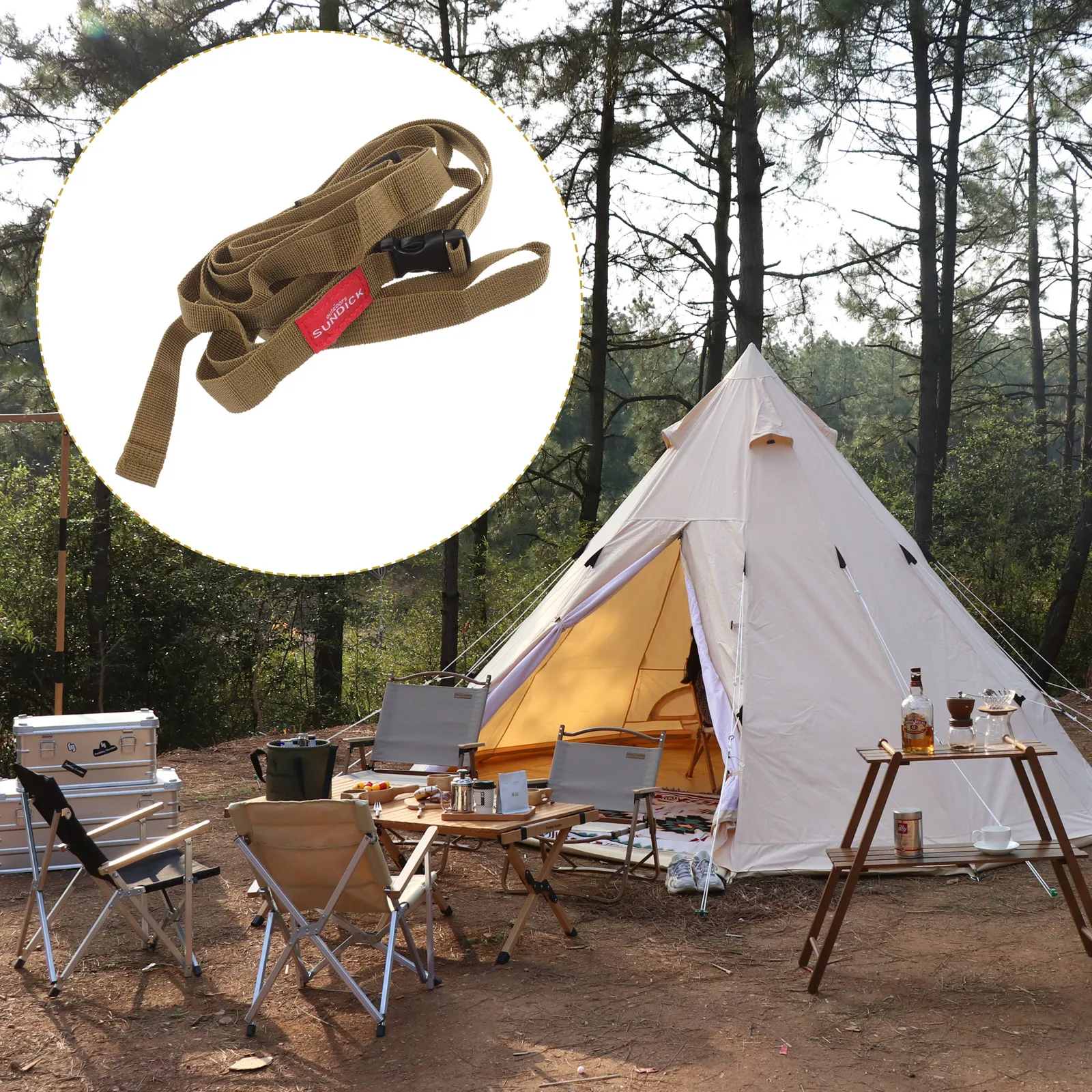 

Portable Adjustable Clothesline Outdoor Travel Clothesline Camping Gear Drying Rope Windproof Lightweight