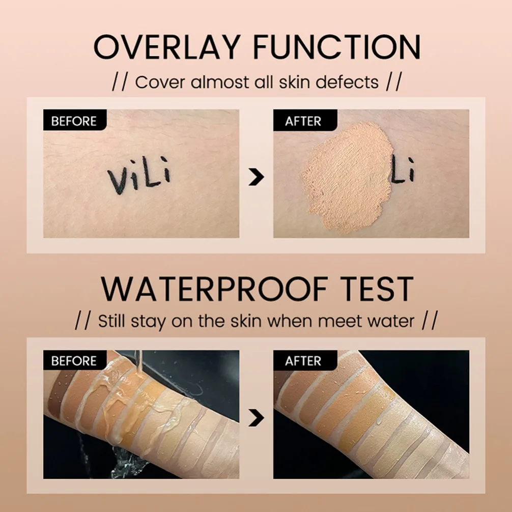 Vegan 30ml Foundation for Dry Oily Skin Custom Logo Private Label Makeup Wholesale Round Bottle Liquid Base