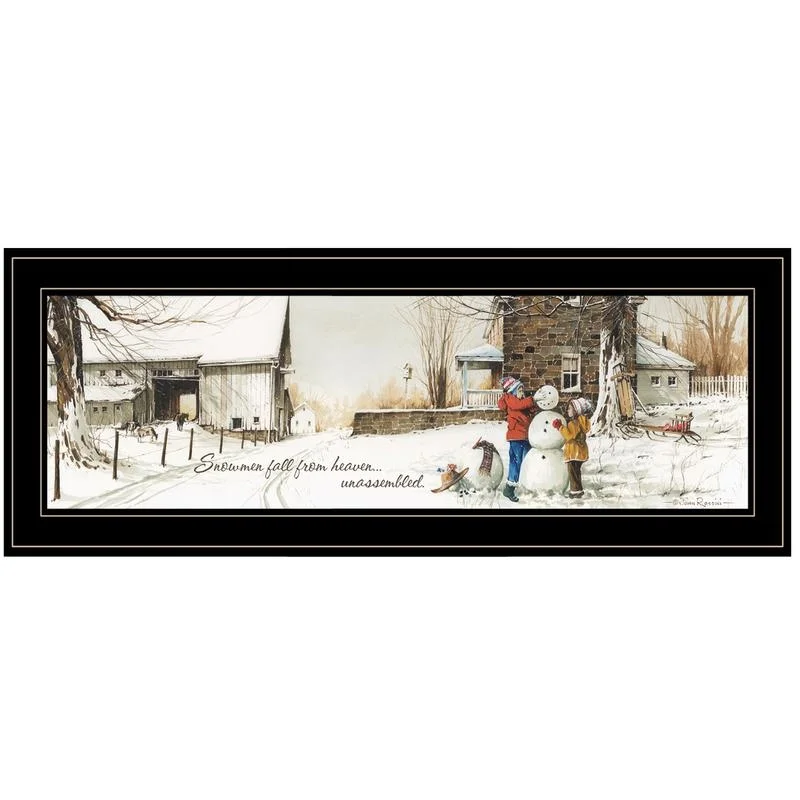 

Snowmen from Heaven Framed Print Black Frame Ready to Hang