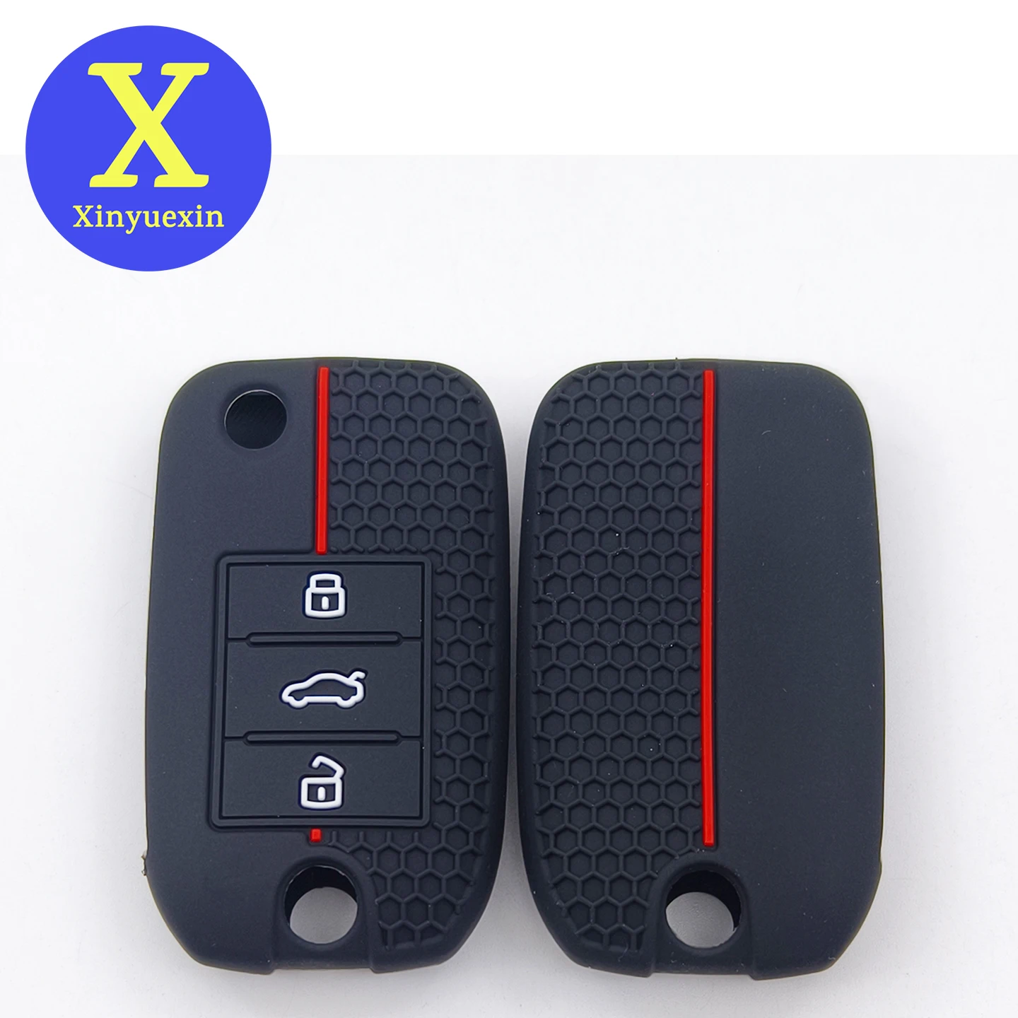 

Чехол для автомобильного ключа Xinyuexin из силикона для Roewe RX5, MG3, MG5, MG6, MG7, MG ZS, GT, GS, 350, 360, 750, 3-кнопочный, 2 шт./лот