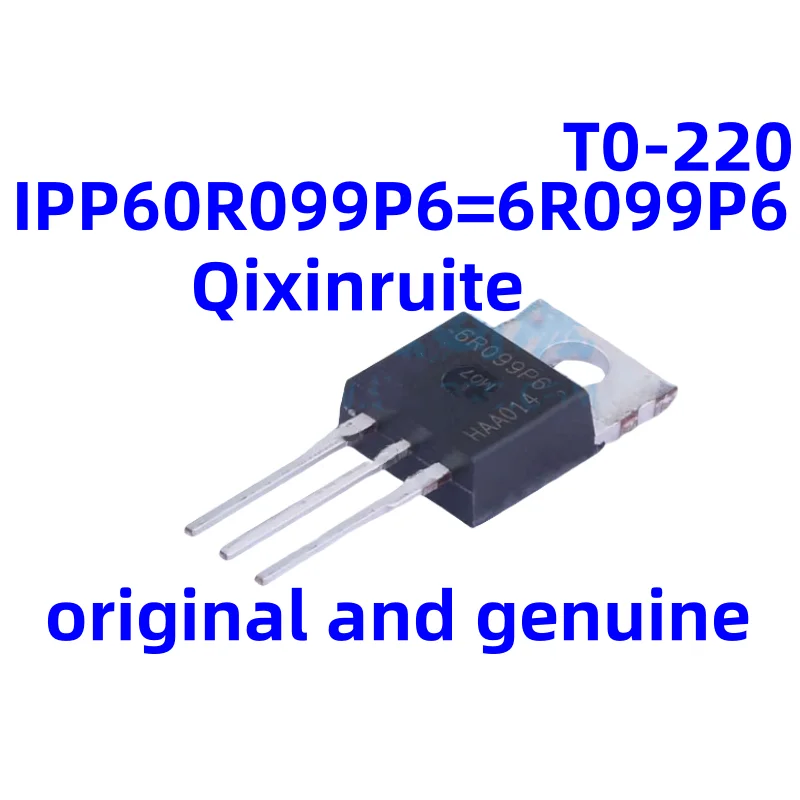 

Qixinruite New original IPP60R099P6=6R099P6 TO-220-3 600V 37.9A 278W 1 N-channel MOSFET