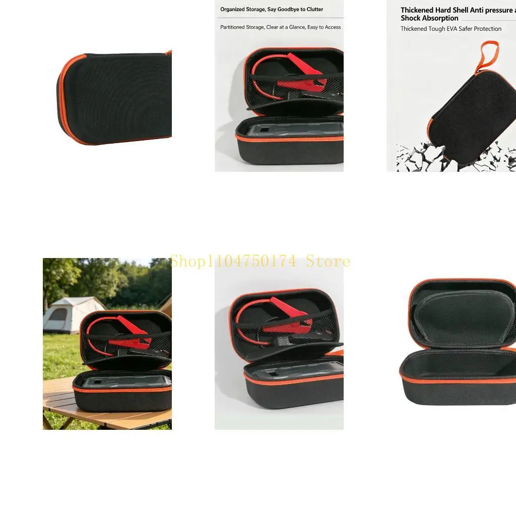 Compact Outdoor Rugged EVA Car Emergency Starter Battery Case Shockproof Drop Resistant with Handle for Easy Carry Top Sale