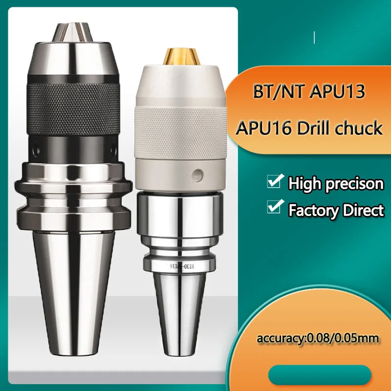 BT30 BT40 APU08 APU13 APU16 BT Spindle APU tool holder CNC integrated self-tightening lathe tool holder automatic drill chuck