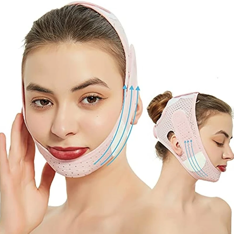 Double Chin Reducer Face Slimming Strap V Line Lifting Face-belt Chin Strap For Women and Men Tightening Skin Preventing Sagging