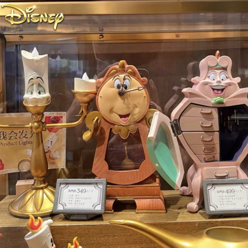 

Disney Beauty And The Beast Cogsworth Mr Jam Action Figure Koleksi Figurine Mainan Anak Luminous Model Untuk Anak-anak Gift Toy