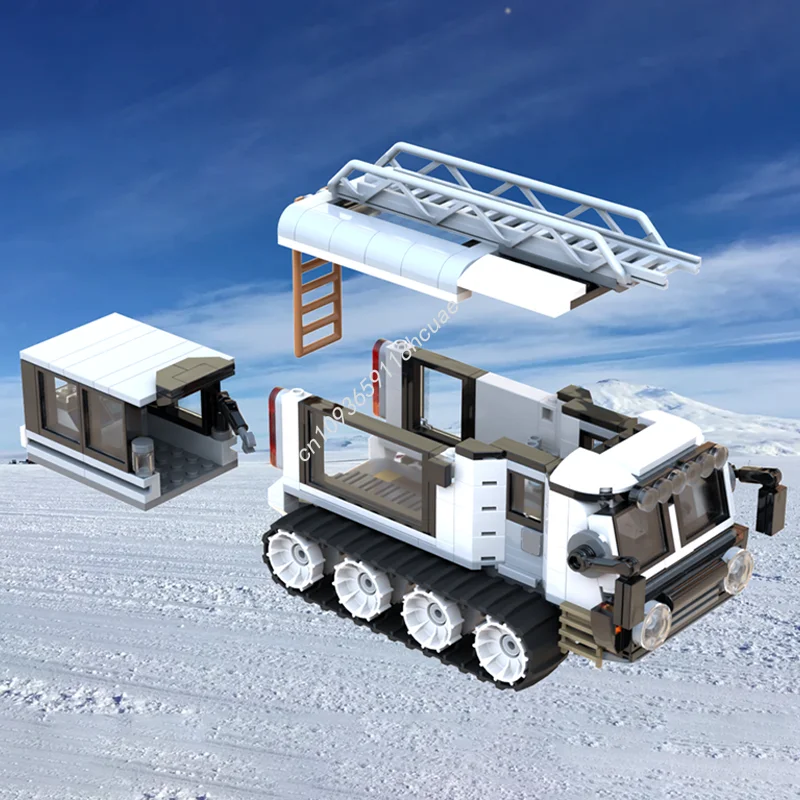 390 Stück MOC Skua Frigid Terrain Kettenfahrzeug FTTV Nan Modell Bausteine Handwerk Spielzeug Idee Kinder Architektur Weihnachtsgeschenke