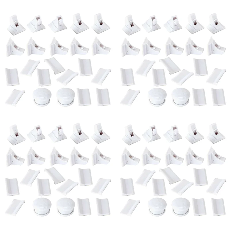 ABJF-40+8 cerraduras magnéticas para gabinete, armarios a prueba de niños, cajón Invisible, cierre seguro para niños y bebés