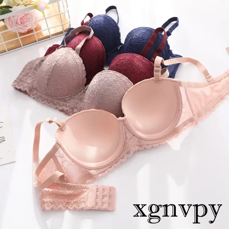 xgnvpy 1 2 Cup Thin Lace Women\'s Bra Adjustable Upper Push Up Cross Border Foreign Trade Undergarment