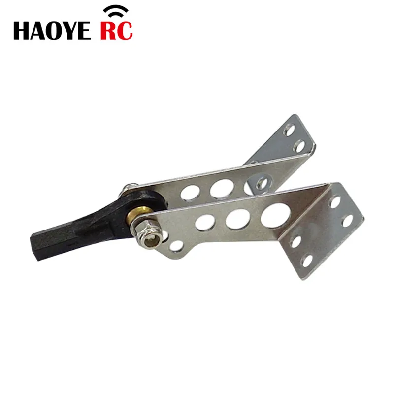 Haoye 1 Set Metallhörner + Bolzen durch Kugel, silberfarben, für RC-Flugzeuge, Teile, elektrische Flugzeuge, Schaumstoffmodell, Ersatzzubehör