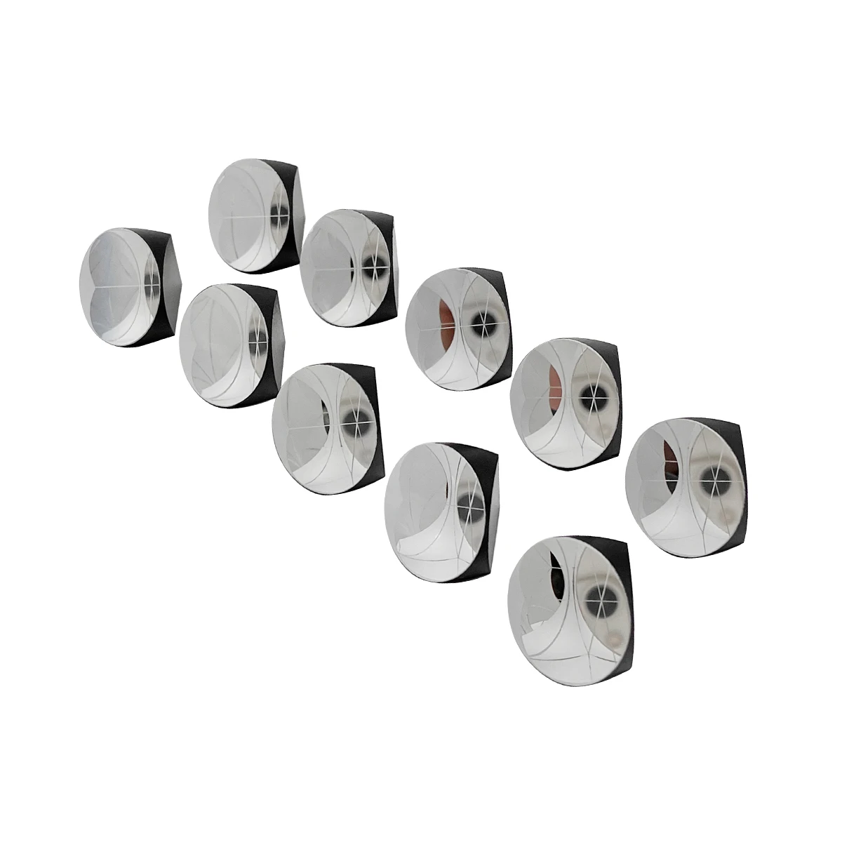 Imagem -02 - Prata Revestido Corner Cube Trihedral Reflector Arc Secs Return Beam Prism Diâmetro 25.4 mm 10 Pcs