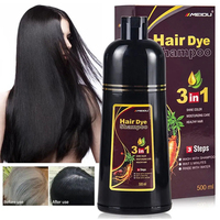 3-in-1 Quick Hair Dye Shampoo Natural Black Herbal Hair Dye Moisturizes Mild Hair Dye Conditioner Hair Care Products