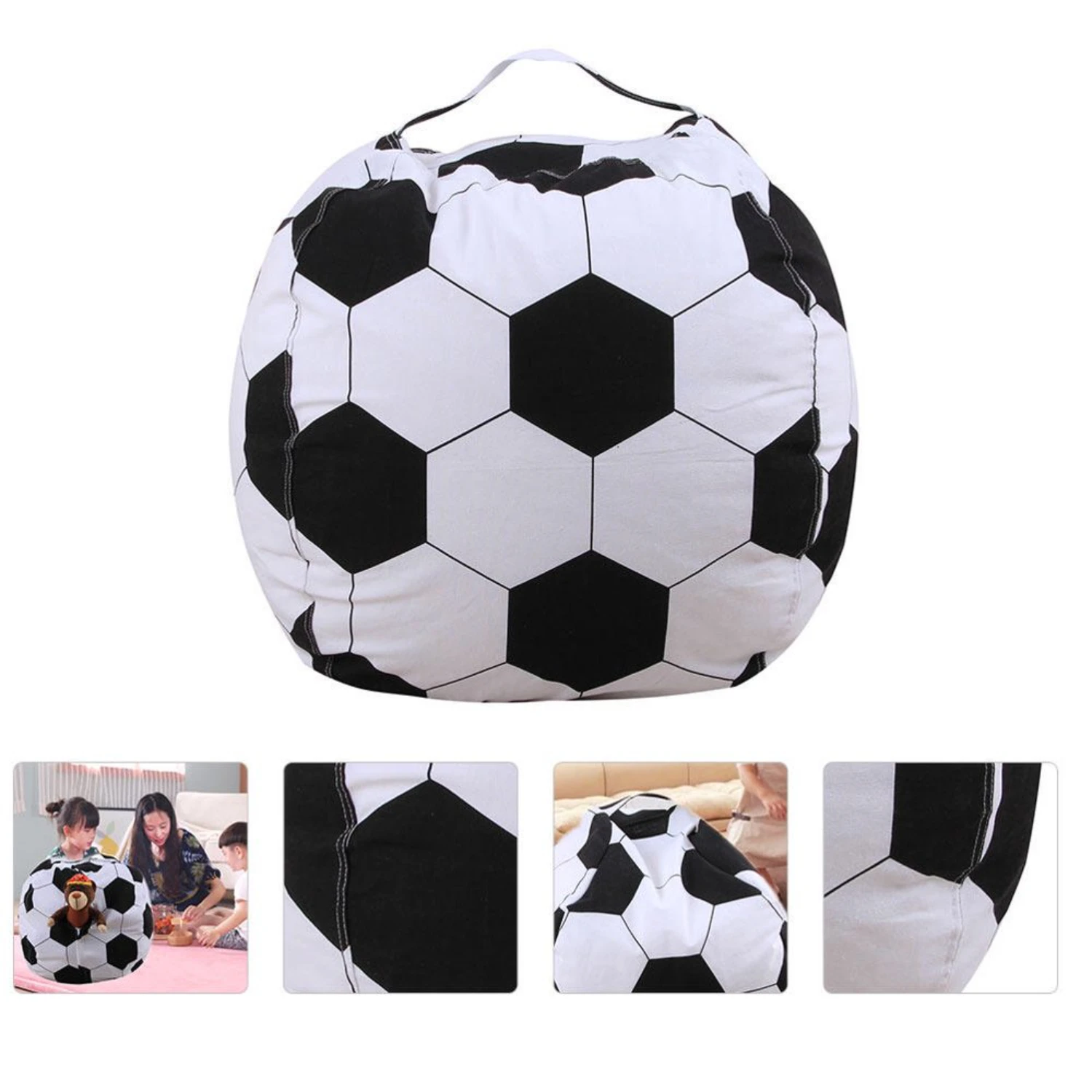 

Football Pattern Stuffed Animal Storage Bag Bean Bag Chair