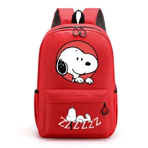 Snoopys Cartoon Dog Merch Schoolbags, great capacity, student backpacks, book bag, school supplies, birthday gifts, boy, girl, child 12 Main Sales Snoopy Backpack - №7