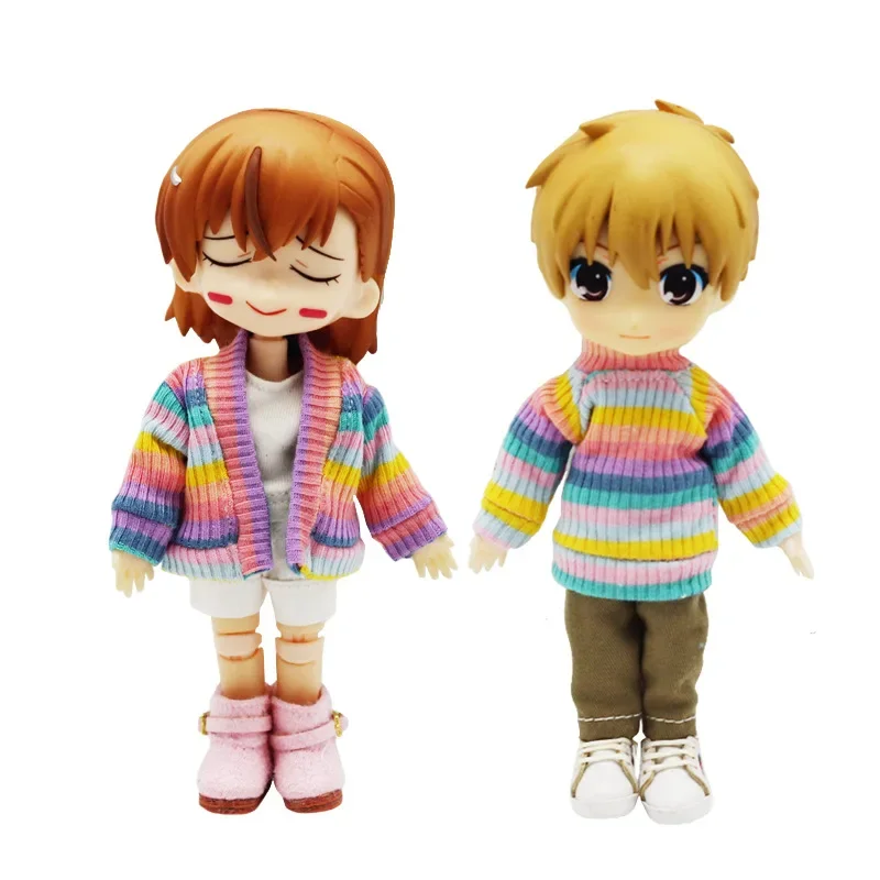 1/12 BJD Puppe Kleidung Gestrickte Pullover Mantel Schuluniform FÜR Obitsu11 Ob11 GSC BODY Mollys Puppen Zubehör Miniatur Artikel