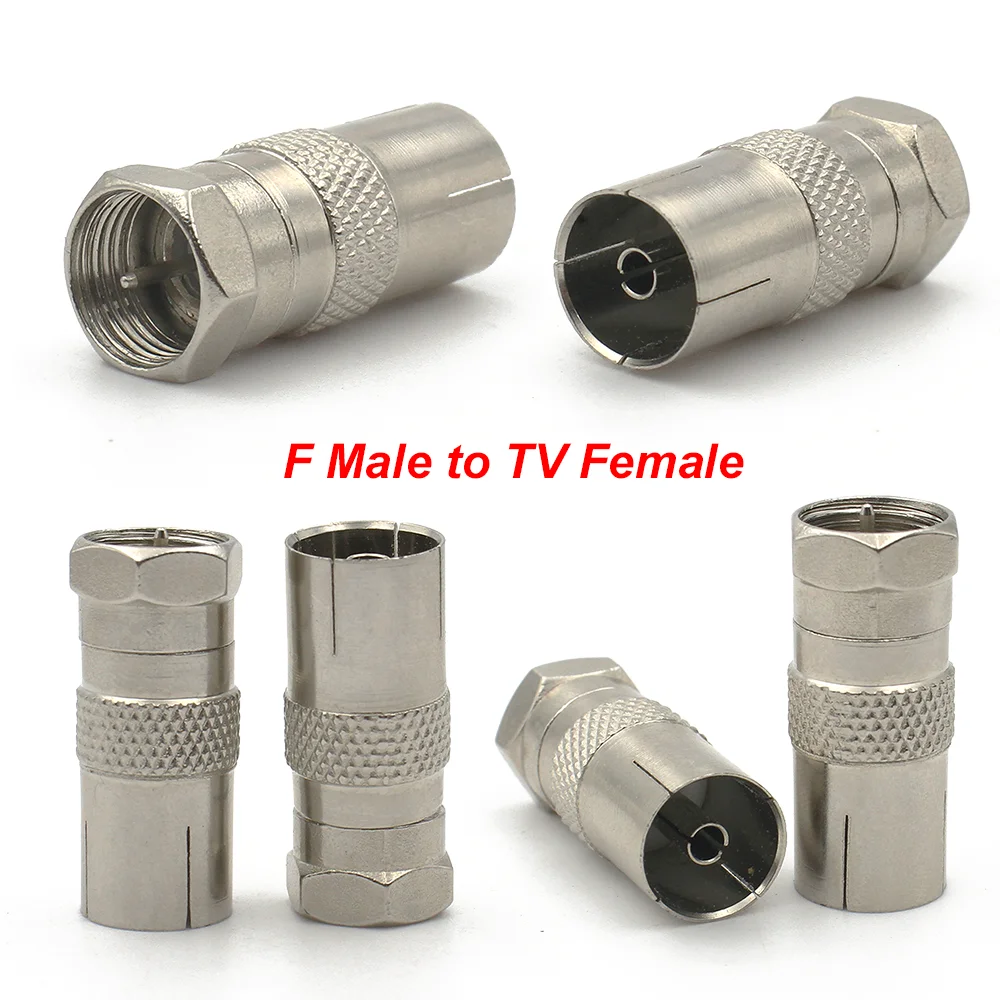 RF-F TV to IEC PAL DVB-T Male plug & Female jack RF Coaxial Adapter Connector Test Converter TV Aerial Adapter 50ohm