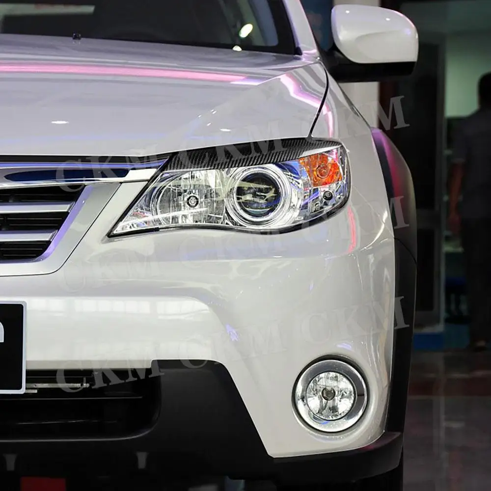 

Автомобильное углеродное волокно для Subaru WRX 10th 2008-2011, передний бампер, фары, отделка для бровей, век, наклейка, аксессуар для Bodykit