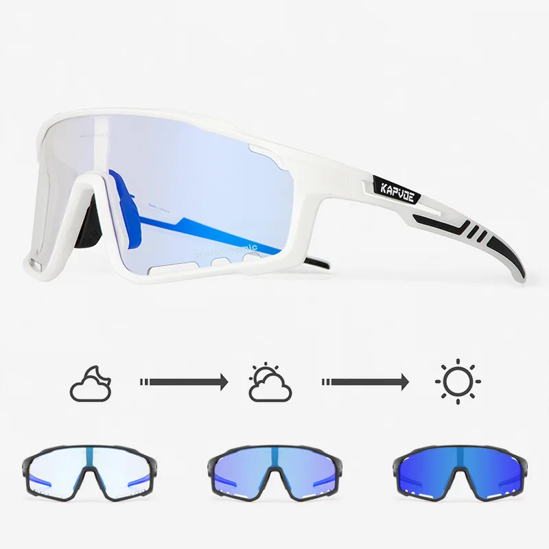 NONE Photochrome 2025, Radfahren Brille Männer Frauen Sport Laufsport Angeln Brillen MTB Rennrad Verfärbung Brille Fahrrad Sonnenbrille 4