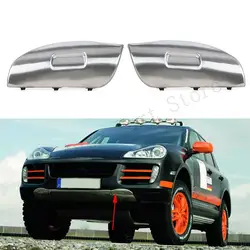 Car Front Bumper Stainless Steel Tow Hook Cover Lid Towing Trailer Hauling Eye Cap For Porsche Cayenne 2007 2008 2009 2010