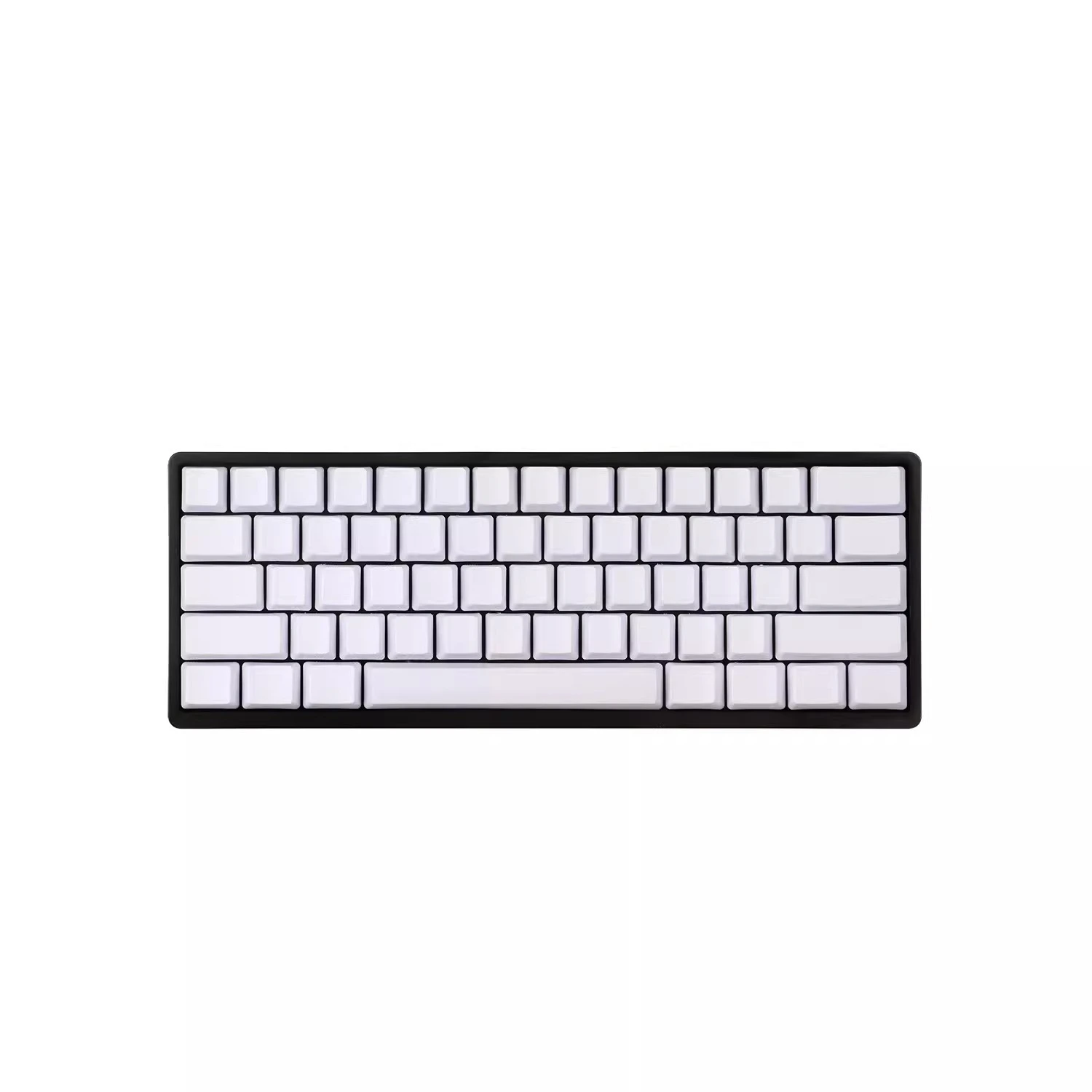 Imagem -05 - Teclado Mecânico Keycaps Branco Preto Branco Pbt Grosso Perfil Oem 61 87 104 Ansi mx Switches