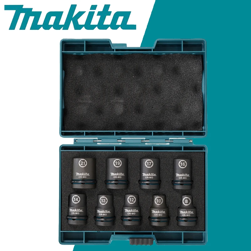 

Makita Original E-16570 Socket Spanner Set Chromium Molybdenum Material Durable Multifunctional Tool Accessories Socket 9PCS