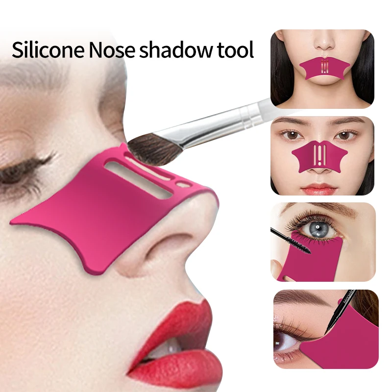 1pc Silicone Nose Make Up Aid Nose Shadows Makeup Tool Professional Eyeliner Make-up Stencils Cosmetic Auxiliary Repair Tools