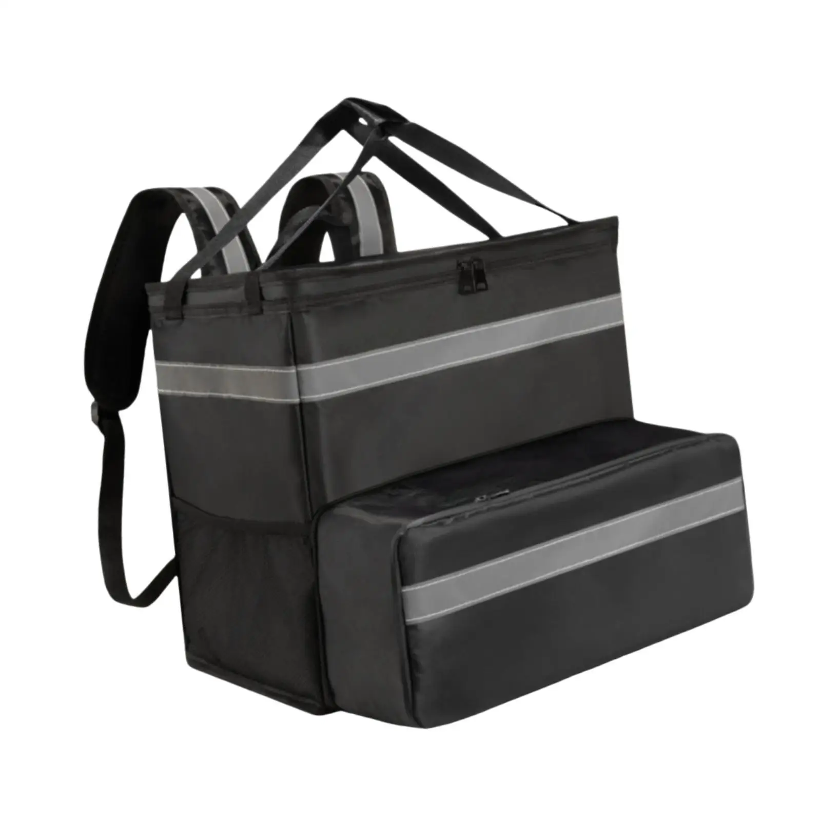 Pizza Backpack Expandable,Insulated for Carry Hot or Cold Food,Sturdy,Food Delivery Backpack with Reflective Strip