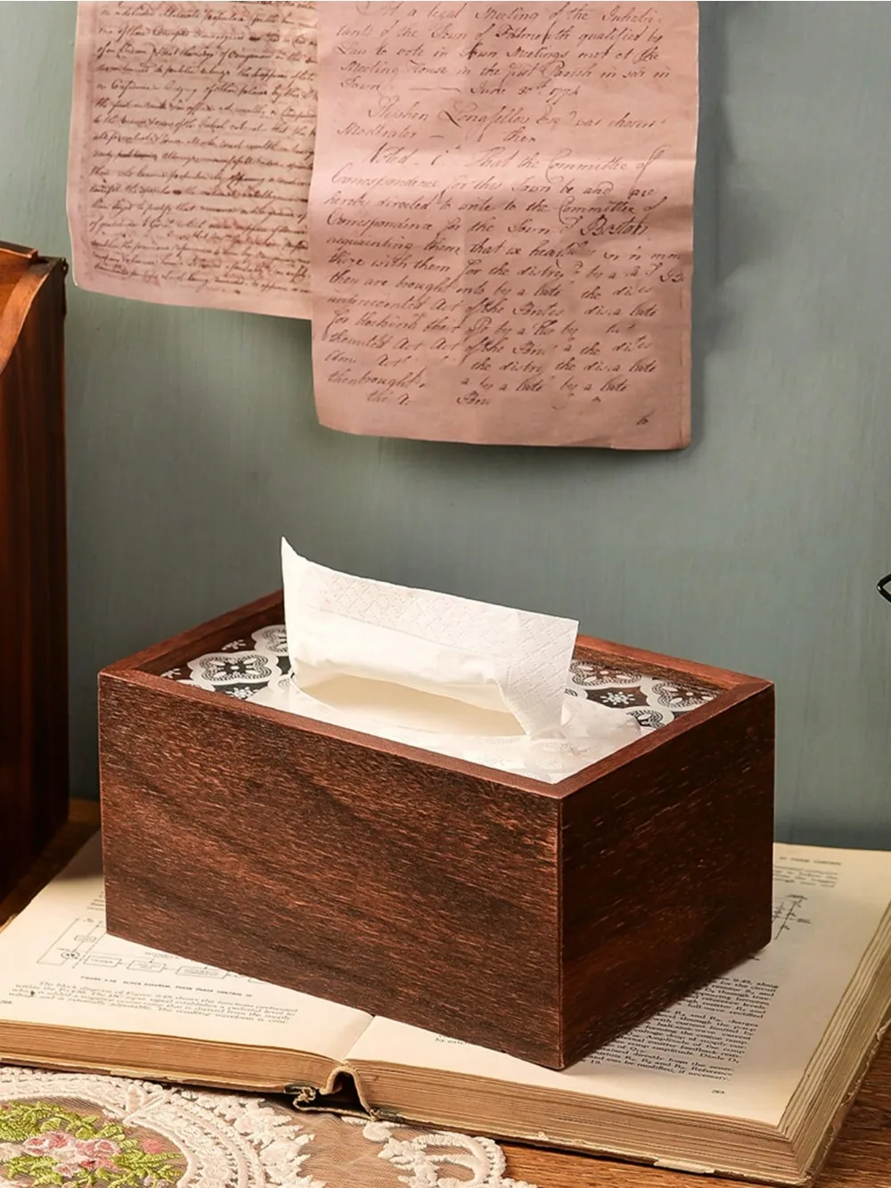 1 قطعة زهر الكرز الخشبي الأنسجة غطاء صندوق حامل مناديل صندوق تخزين هدية فكرة خشبية إبداعية