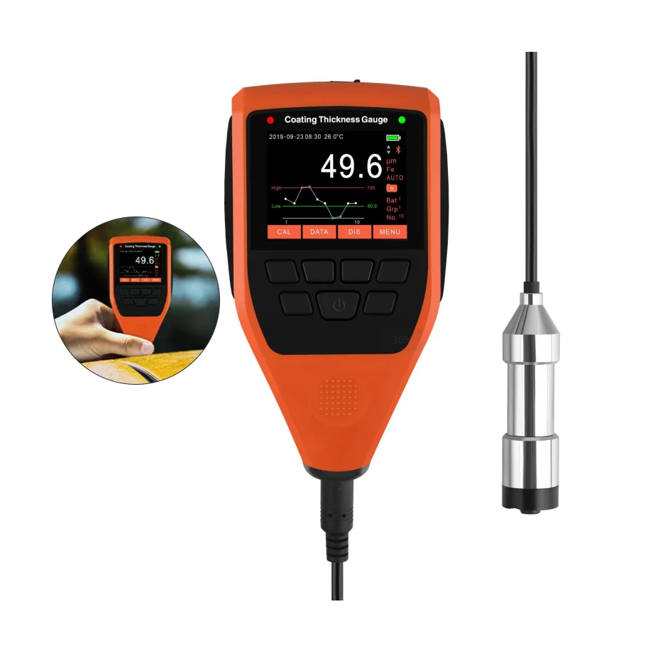 EC-777E Digital Paint Coating Thickness Gauge Car Paint Detector With External Probe