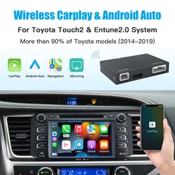 Wireless CarPlay For TOYOTA 2014-2019 HIGHLANDER 4Runner Tundra RAV4 Tacoma Land Curiser Prado Auris Avalon Android Auto Decoder