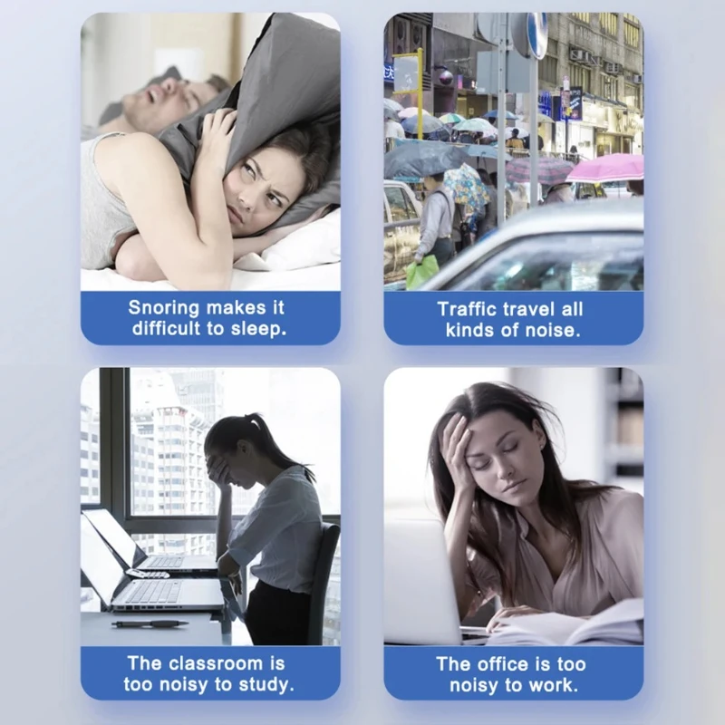 1 زوج سيليكون الحد من الضوضاء سدادة الأذن مقاوم للماء لينة الراحة واقي أذن المقابس سدادات الأذن للسفر العمل النوم السباحة