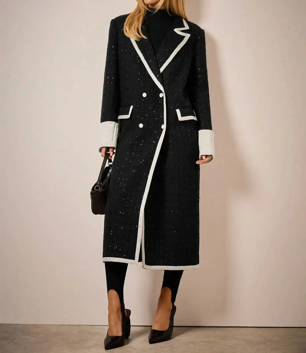 Modern Women Overcoat 1 Piece Double Breasted Long Jacket Formal Lady Work Office Wear Gown Winter Warm Customized